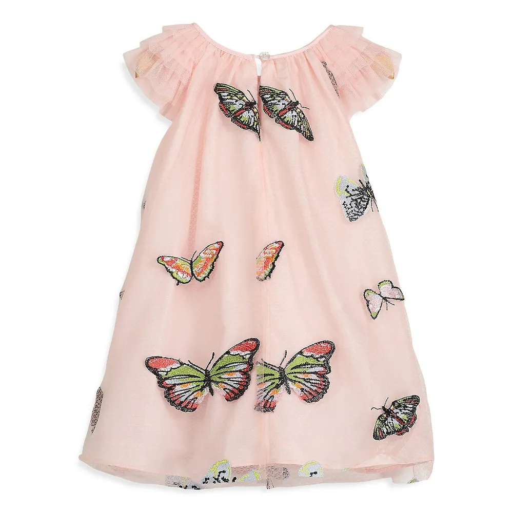 Robe fluide à motif de papillons pour bébé fille