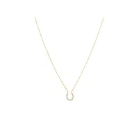 Horseshoe Necklace With 0.10 Carat Tw Of Diamonds In 10kt Yellow Gold