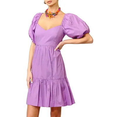 Natalia Puff-Sleeve Mini Dress