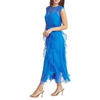 Robe midi à volants en cascade Rosalie