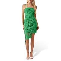 Monica Asymmetrical Crochet Lace Dress