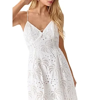 Krista Cotton Eyelet Midi Dress