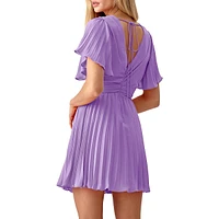 Stacey Pleated Mini Dress