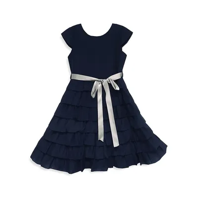 Girl's Audrey Tiered Party Dress