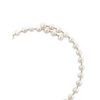 Goldplated Sterling Silver & 7MM Freshwater Pearl Bead Bypass Necklace