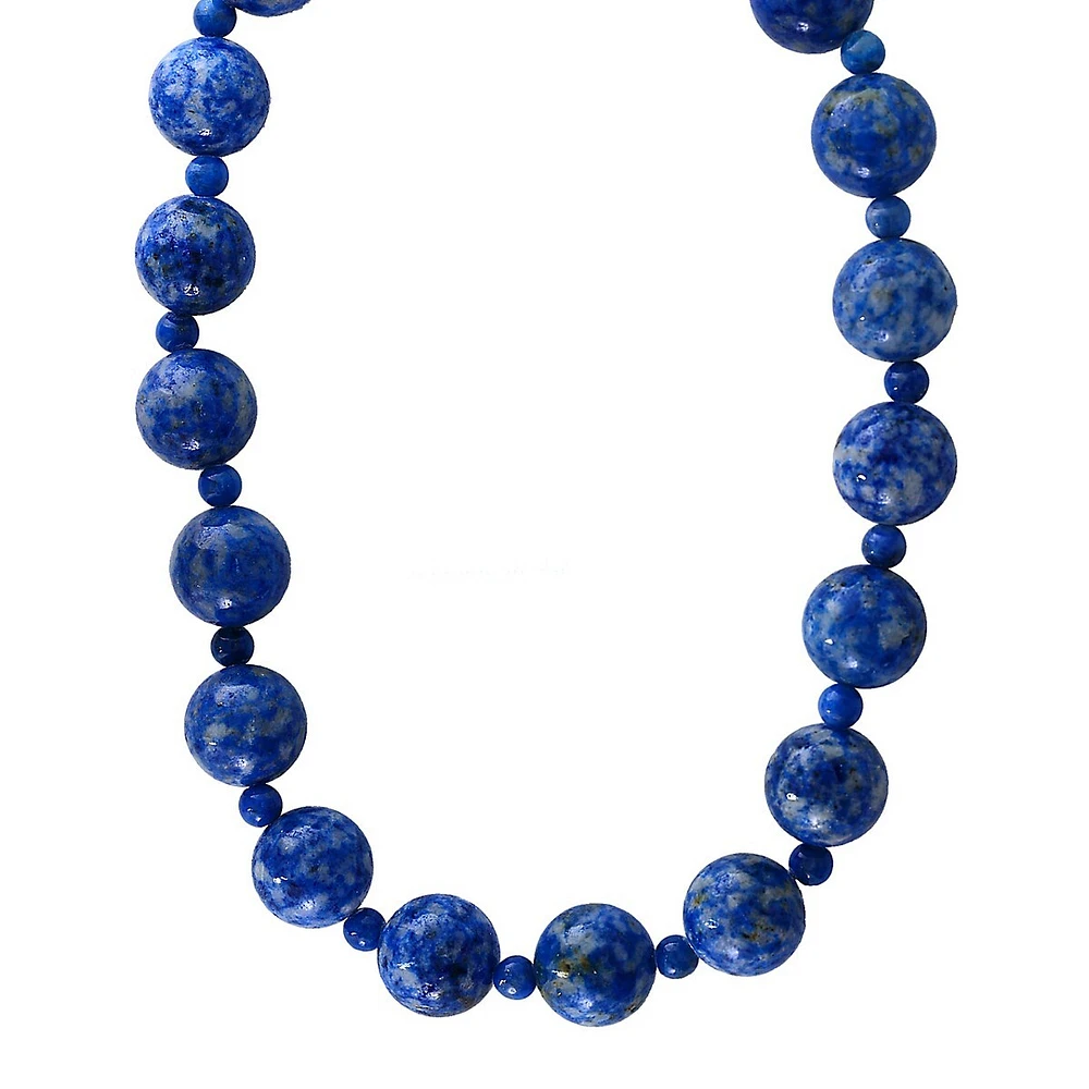 14K Yellow Gold Lapis Lazuli Necklace