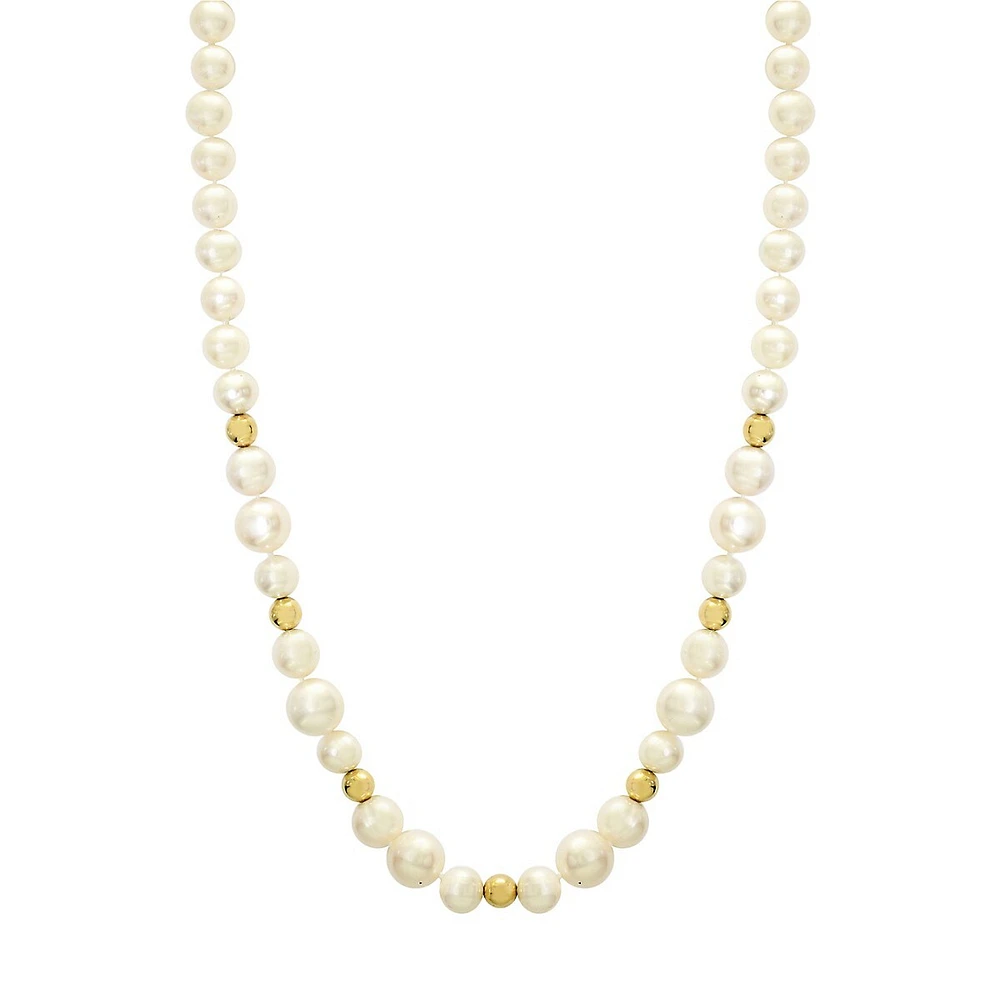 14K Yellow Gold & 6-8.5MM Freshwater Pearl Necklace