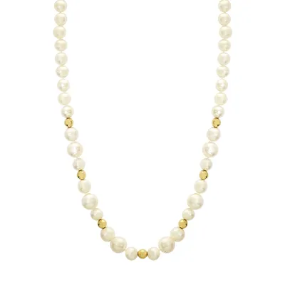 14K Yellow Gold & 6-8.5MM Freshwater Pearl Necklace