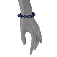 14K Yellow Gold Lapis Lazuli Bracelet