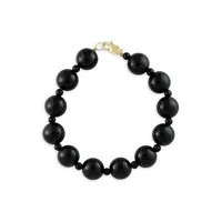 14K Yellow Gold Onyx Bracelet