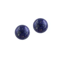 Lapis Lazuli and 14K Yellow Gold Stud Earrings