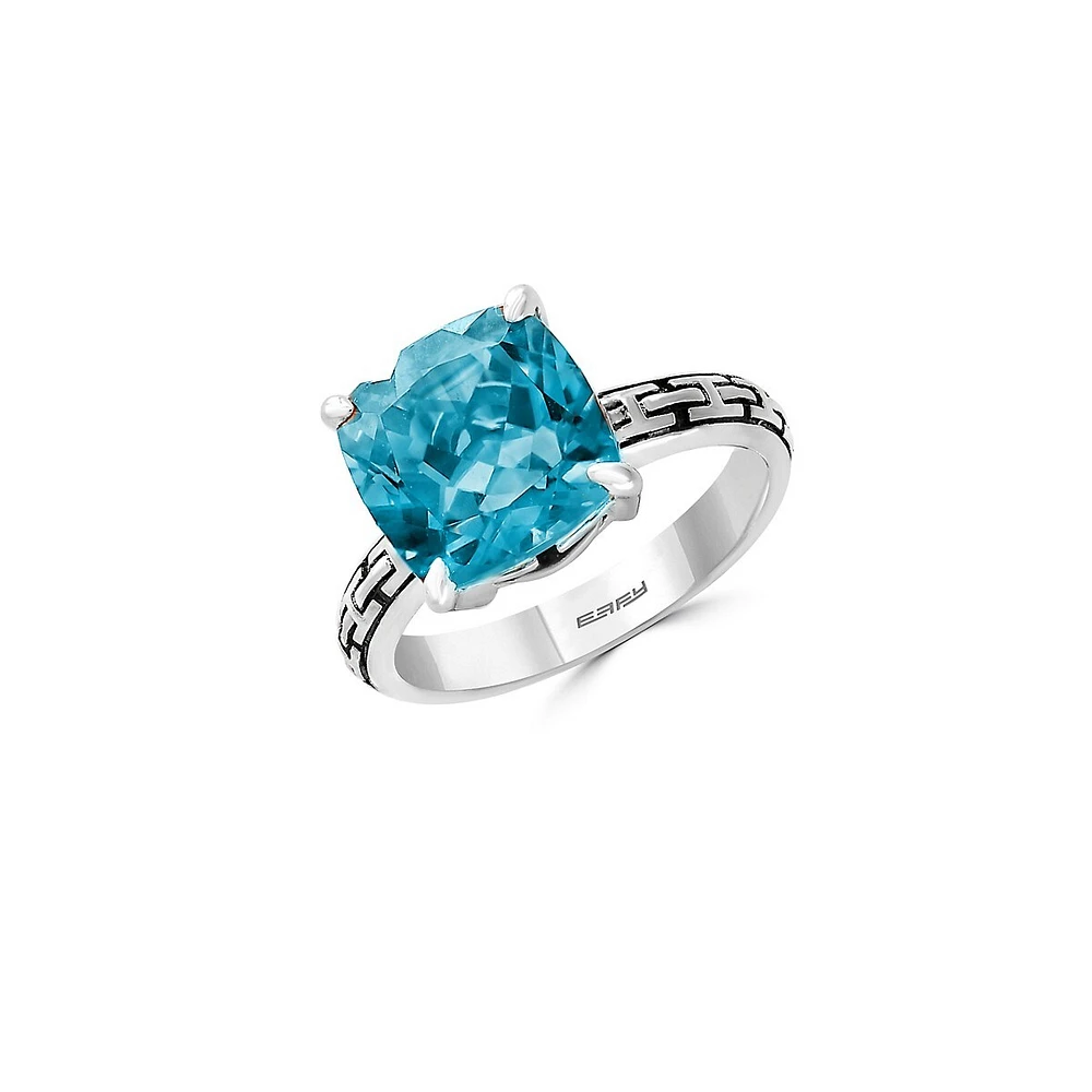 925 Sterling Silver Sky Blue Topaz Ring