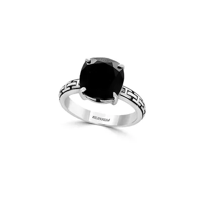 925 Sterling Silver and Onyx Ring