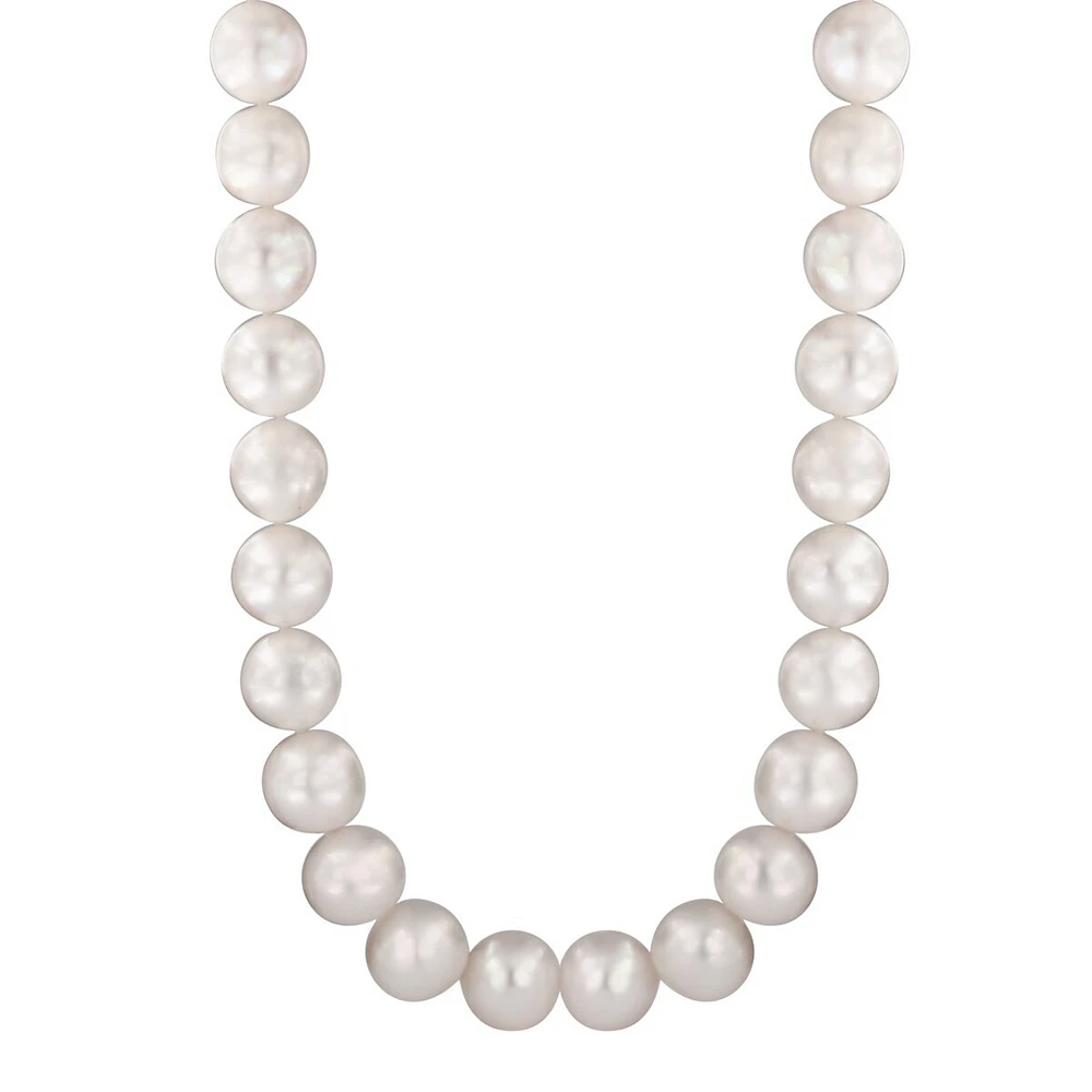 Sterling Silver and 10mm Freshwater Pearl Strand Necklace