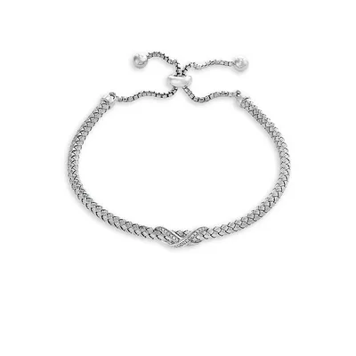 Effy 925 Sterling Silver 0.09 CT. T.W. Diamond Bracelet