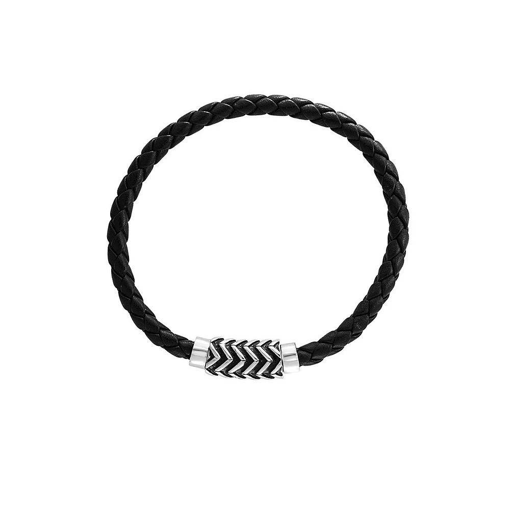 Men's Sterling Silver Braided Bracelet