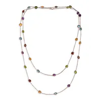 14K Rose Gold & Multi-Stone Long Necklace