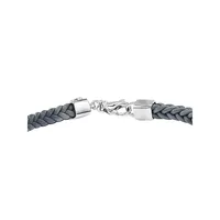 Sterling Silver & Braided Leather Bracelet