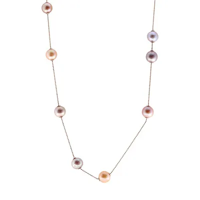 Freshwater Pearl Beaded Chain Necklace