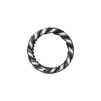Bague en argent sterling et rhodium noir pour homme
