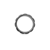 Men's Sterling Silver & Black Rhodium Ring