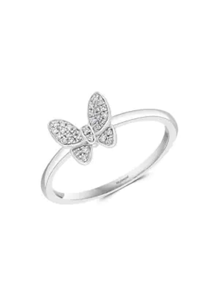 swarovski butterfly ring