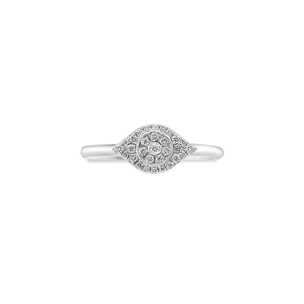 Bague en argent sterling avec diamants 0,16 ct PT