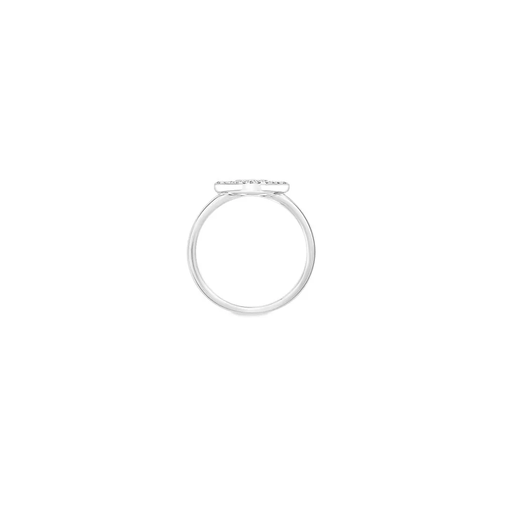 Bague en argent sterling avec diamants 0,16 ct PT