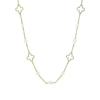 14K Yellow Gold & 5.5MM-6MM Freshwater Pearl Necklace