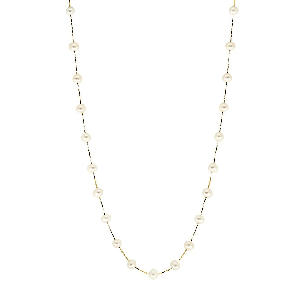 Pearls 14K Yellow Gold & 5MM Freshwater Pearl Necklace