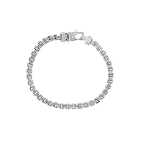 Men's Sterling Silver Stacked Cable Chain Bracelet