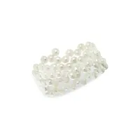 6-7MM Freshwater Button Pearl Cluster Bangle Bracelet