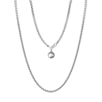 Men's 2-Piece Sterling Silver Necklace & Bracelet Set
