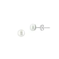 3-Piece Sterling Silver & 6MM-10MM Freshwater Pearl Stud Earring Set