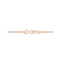 Collier avec pendentif en or rose 14 carats, 0,02 ct. TW, diamant et améthyste baguette