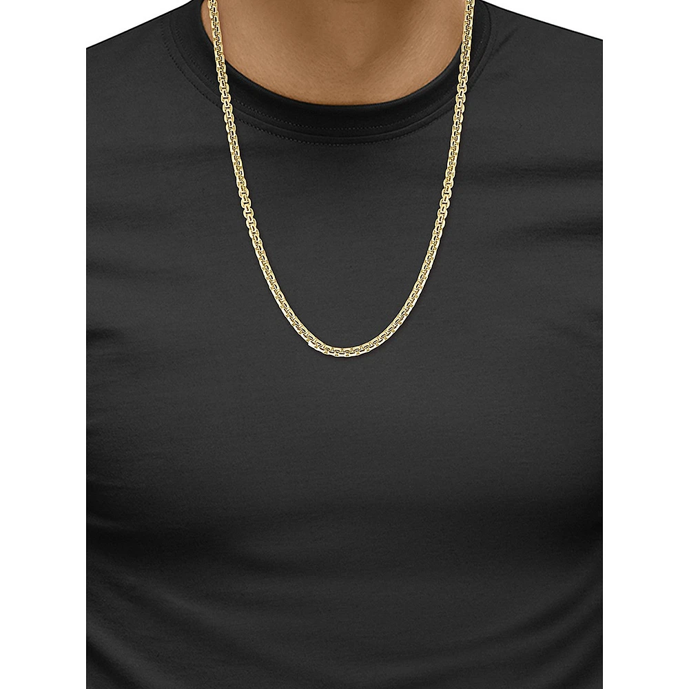 Men's 2-Piece Gold Over Sterling Silver Necklace & Bracelet Set