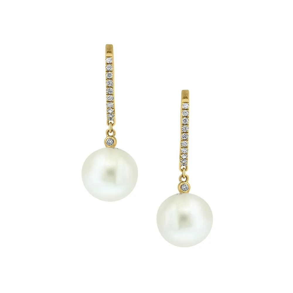 14K White Gold 354 mm Akoya Pearl Stud Earrings  Josephs Jewelers