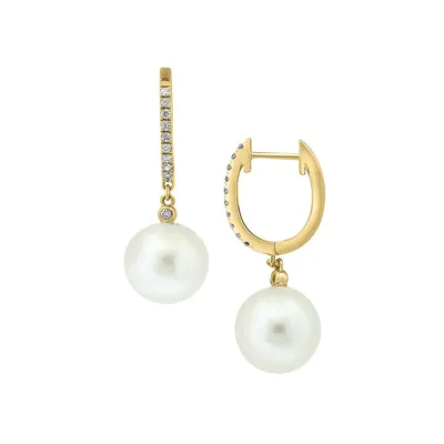 Boucles d'oreilles Pearls en or jaune 14 ct avec perle d'eau douce de 11 mm