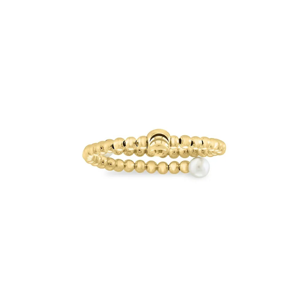 Pearls 14K Yellow Gold & 3MM Freshwater Pearl Ring