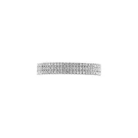 Sterling Silver & 0.23 CT. T.W. Pavé Diamond Ring