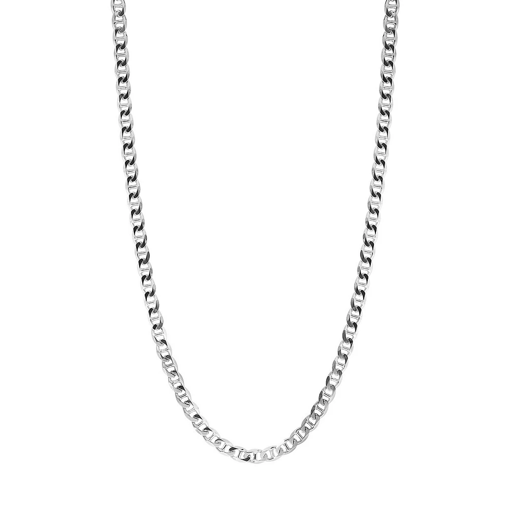 Men's Sterling Silver Mariner Chain Necklace - 24-Inch