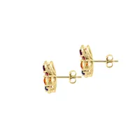 Mosaic 14K Yellow Gold & Multistone Drop Earrings