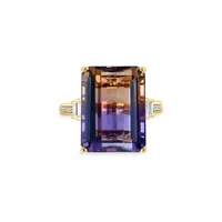 Ametrine 14K Yellow Gold & 0.16 CT. T.W. Diamond Ring