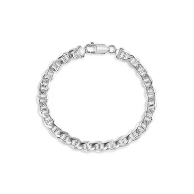 Men's Sterling Silver Link Bracelet 8-Inch