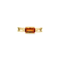 Bague en or jaune 14 ct à citrine 0,7 ct PT Sunset