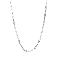 Sterling Silver & 0.11 CT. T.W. Diamond Chain Link Necklace