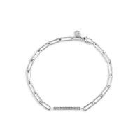 Sterling Silver & 0.11 CT. T.W. Diamond Bracelet