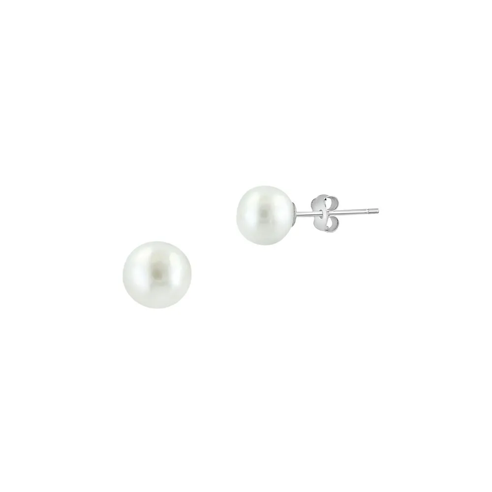 Ensemble de 3 colliers, bracelets et boucles d'oreilles en argent sterling avec perles d'eau douce de 6 à 7 mm