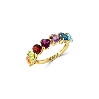 14K Yellow Gold Multi-Stone Sweetheart Ring