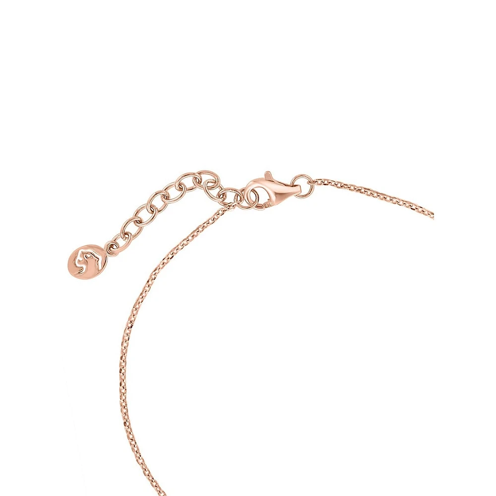 Rose Gold Over Sterling Silver & 0.11 CT. T.W. Diamond Heart Bracelet